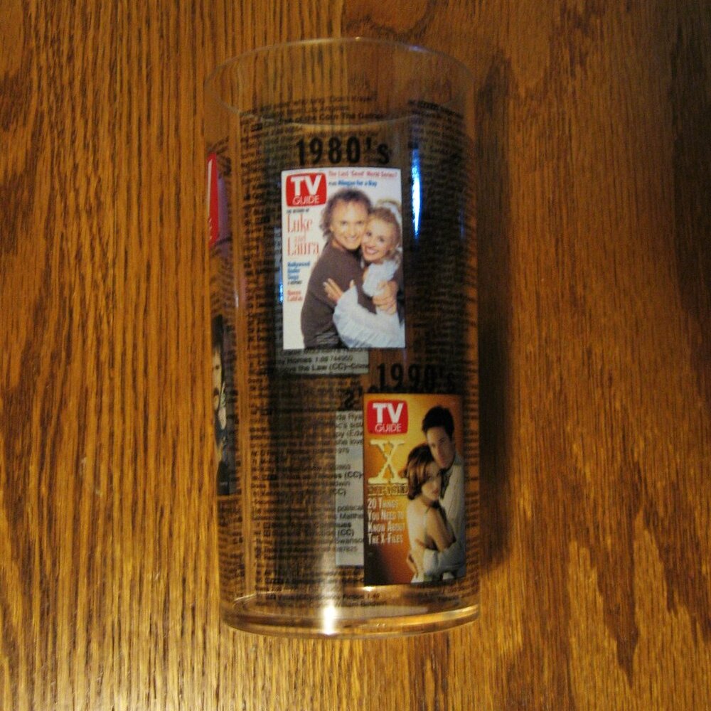 COPY - Tv Guide Plastic Glass From the 1990's